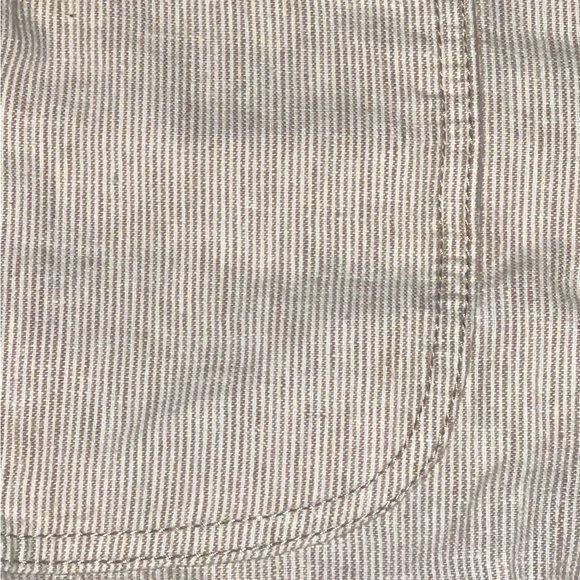 Women’s The North Face Linen Shorts Drawstring and Button Fly Striped Size 8 - Picture 8 of 10